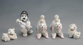 GROUP OF FIVE MAJOLICA POTTERY
