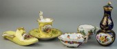 GROUP OF FIVE MEISSEN CABINET