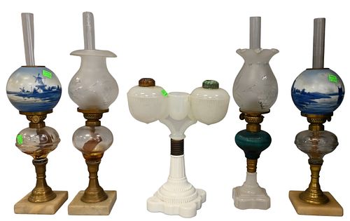 GROUP OF FIVE OIL LAMPSGroup of