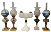 GROUP OF FIVE OIL LAMPSGroup o