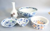 GROUP OF FIVE PIECES OF CHINES