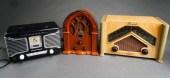 GROUP OF FIVE PLASTIC AND WOOD