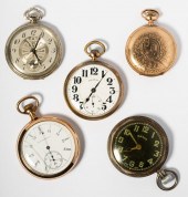 GROUP OF FIVE POCKET WATCHESGr