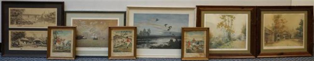 GROUP OF FIVE REPRODUCTION PRINTS