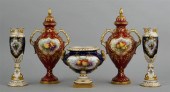 GROUP OF FIVE ROYAL WORCESTER