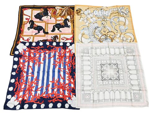 GROUP OF FIVE SILK WATHNE