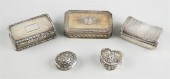 GROUP OF FIVE SILVER AND PLATE