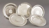 Group of Five Silverplate Circ
