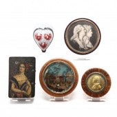 GROUP OF FIVE SMALL SNUFF/PATC