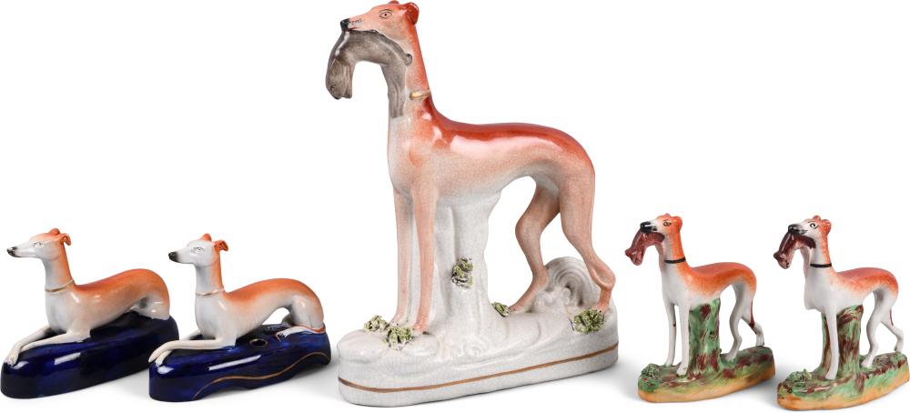 GROUP OF FIVE STAFFORDSHIRE FIGURES