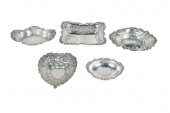 GROUP OF FIVE STERLING NUT DIS