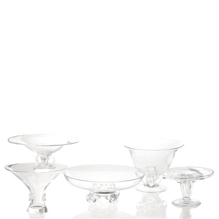 Group of Five Steuben Glass Table