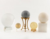 GROUP OF FIVE STONE AND MARBLE