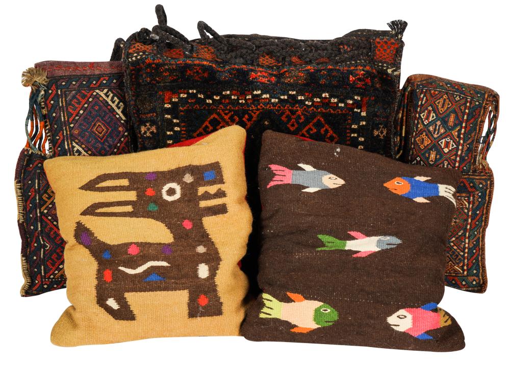 GROUP OF FIVE THROW PILLOWSeach