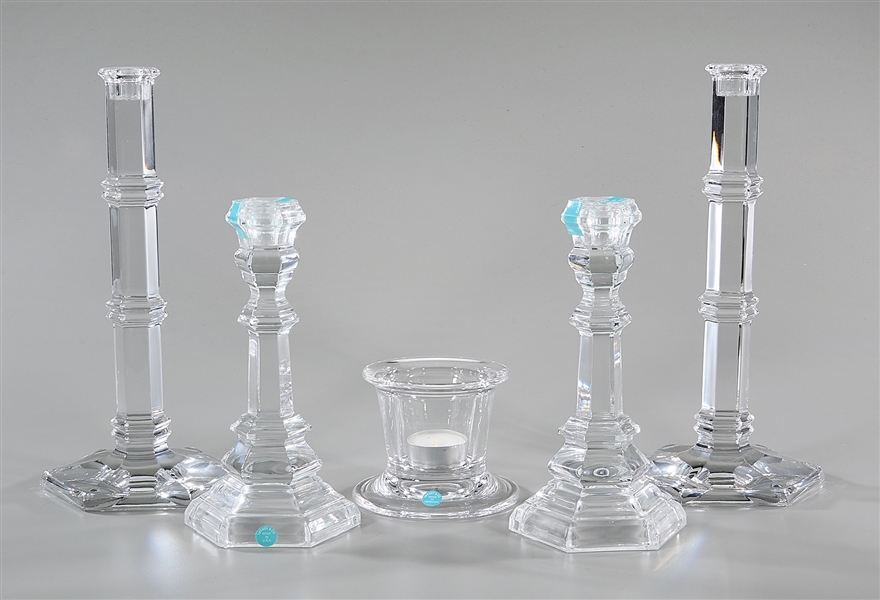 Group of five Tiffany & Co. crystal