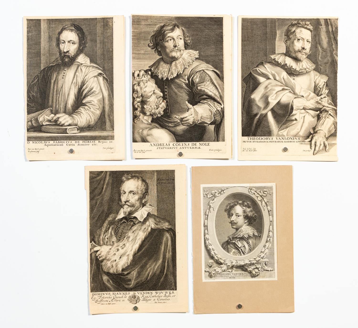 GROUP OF FIVE UNFRAMED