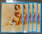 GROUP OF FIVE UNFRAMED ZOë MOZ