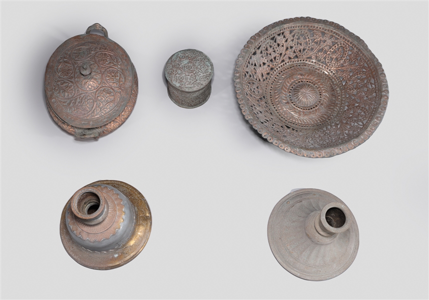 Group of five various antique