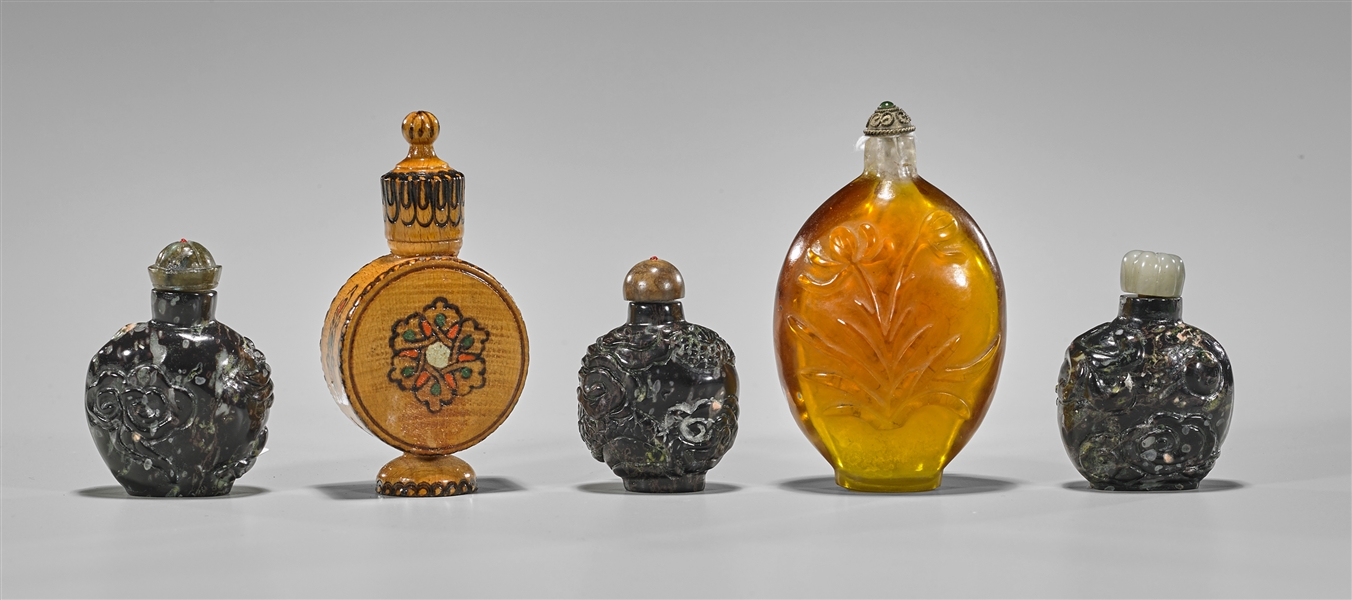 Group of five various snuff