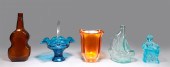 Group of five vintage glasswar