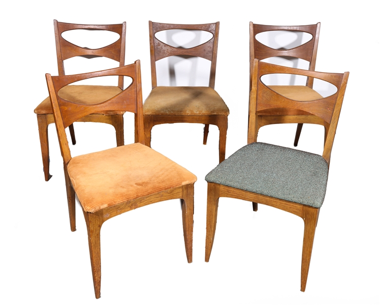 Group of five vintage, mid