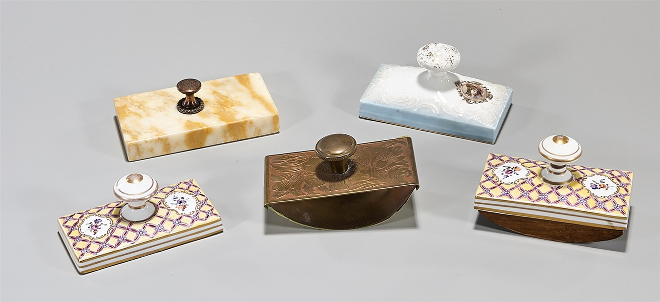 Group of five vintage or antique
