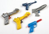 GROUP OF FIVE VINTAGE PLASTIC
