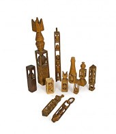 Group of Folk Art Carved Whims