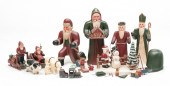 GROUP OF FOLK ART CARVED WOODE