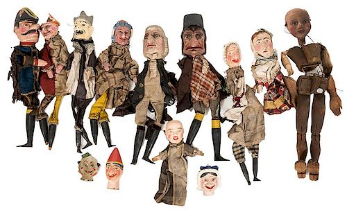 GROUP OF FOLK ART PUNCH AND JUDY