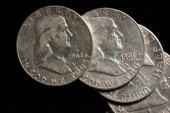 GROUP OF FORTY FRANKLIN SILVER