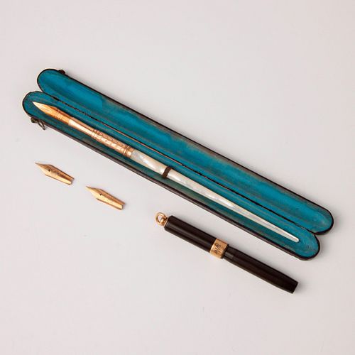 GROUP OF FOUNTAIN PENS 14K NIBS,