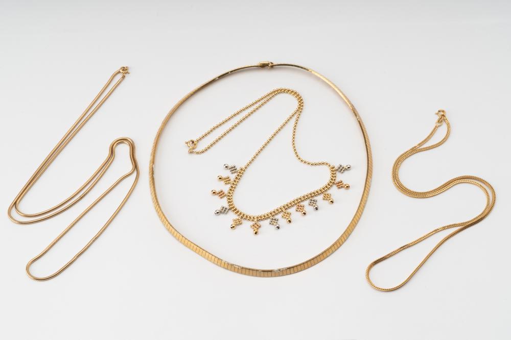 GROUP OF FOUR 14 KARAT GOLD