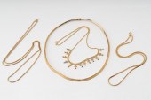 GROUP OF FOUR 14 KARAT GOLD NE