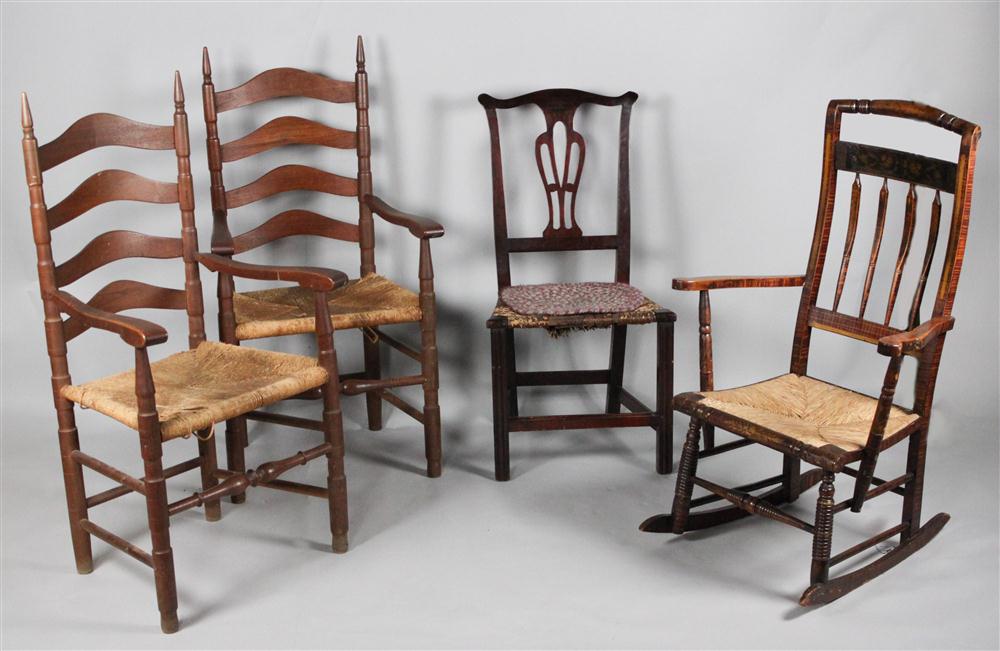 GROUP OF FOUR AMERICAN CHAIRS