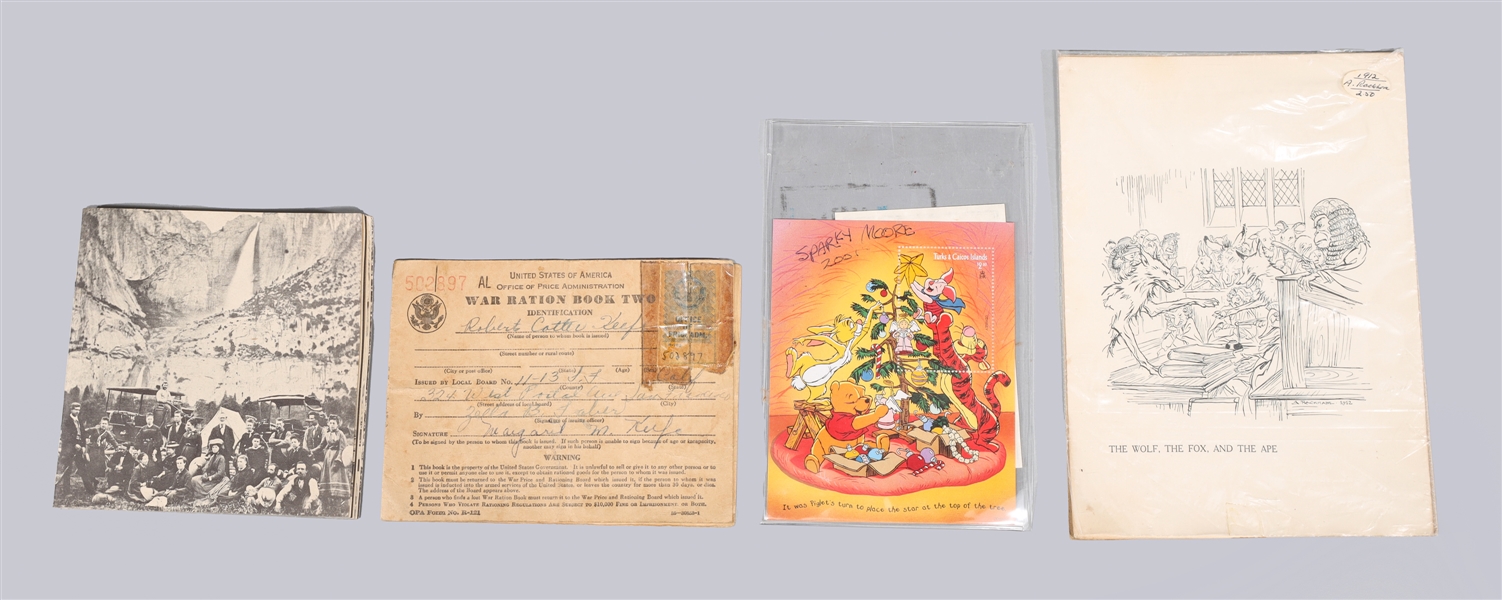 Group of four antique ephemera