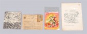 Group of four antique ephemera