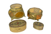 GROUP OF FOUR ANTIQUE GILT BRA
