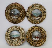 GROUP OF FOUR ANTIQUE ROUND SH