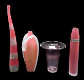 GROUP OF FOUR ART GLASS VASESG