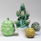 GROUP OF FOUR ARTICHOKE FORM C