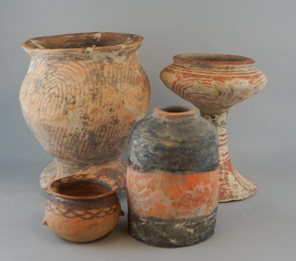 GROUP OF FOUR ASIAN PAINTED EARLY