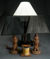 GROUP OF FOUR ASIAN TABLE LAMP