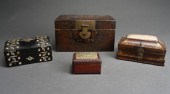 GROUP OF FOUR ASSORTED BOXES,
