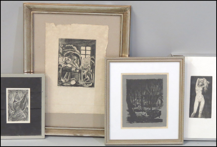 GROUP OF FOUR ASSORTED FRAMED