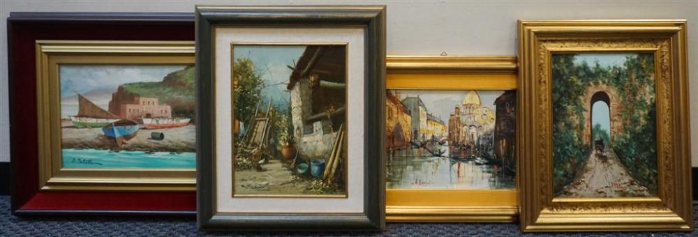 GROUP OF FOUR ASSORTED OILS ON