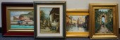 GROUP OF FOUR ASSORTED OILS ON