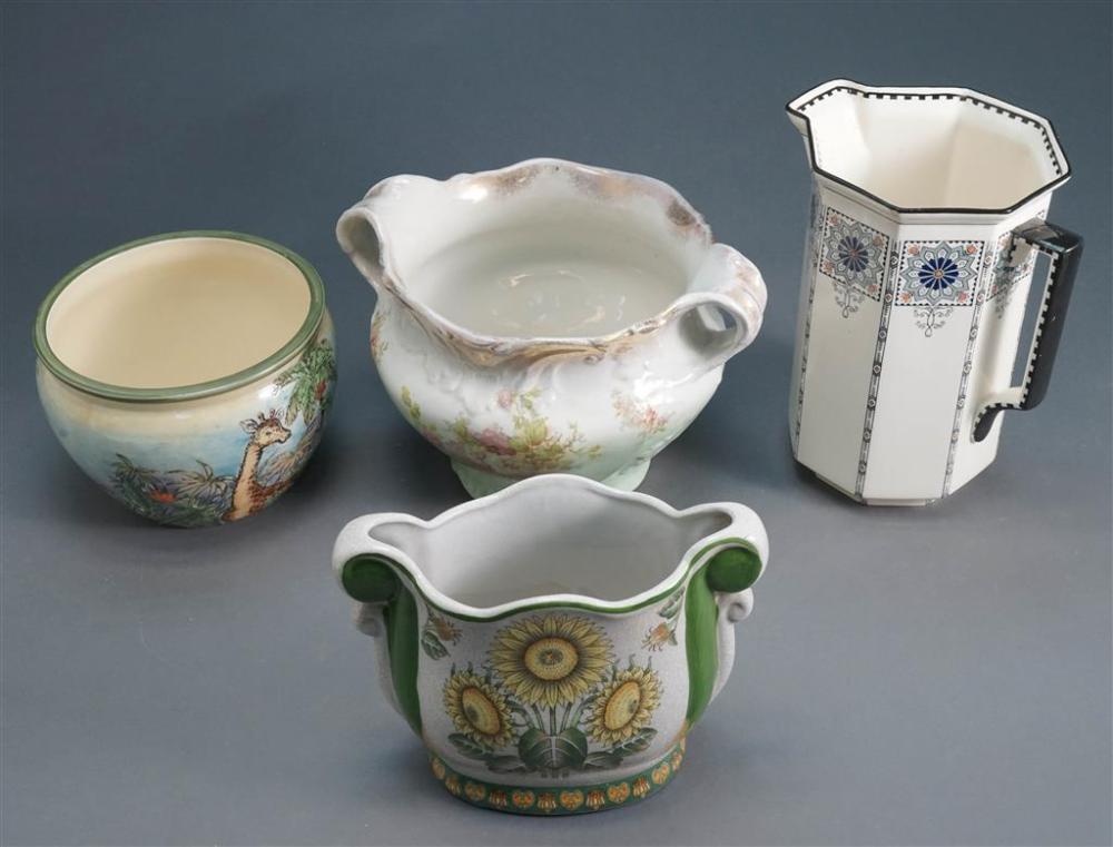 GROUP OF FOUR ASSORTED POLYCHROME