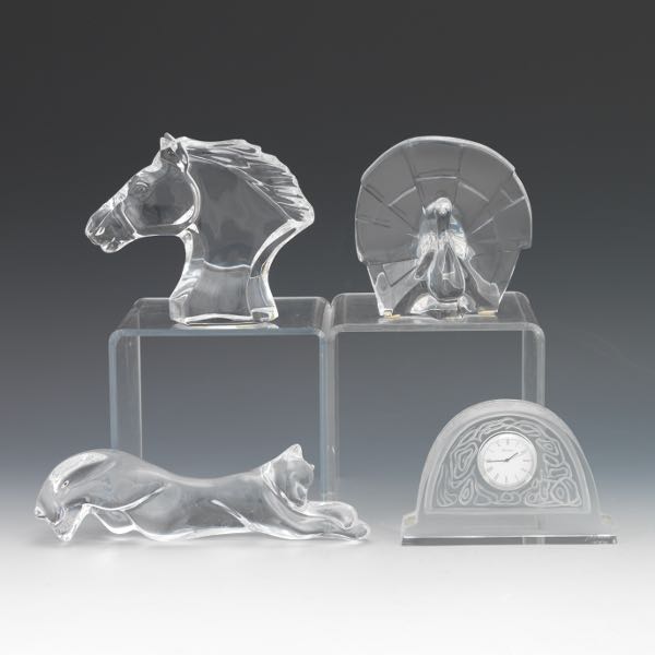 GROUP OF FOUR BACCARAT TABLETOP