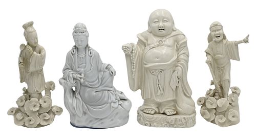 GROUP OF FOUR BLANC DE CHINE